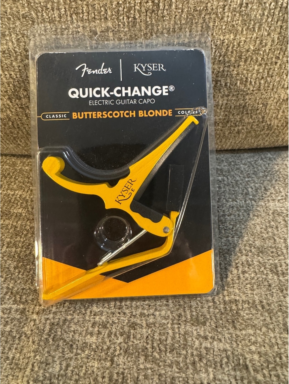 Fender x Kyser Quick-Change Electric Guitar Capo - Butterscotch Blonde NIP